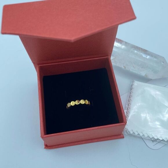 Sterling Silver CZ Toe Ring Gold Plated - Picture 6 of 6